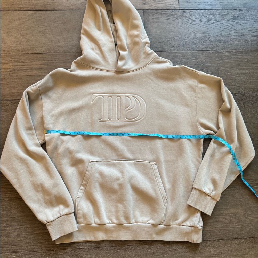 Taylor Swift TTPD embossed beige hoodie